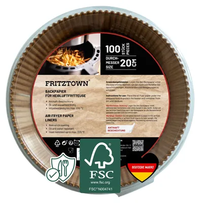 Produktbild von Kreisförmiges Airfryerpapier 20cm 100Stück
