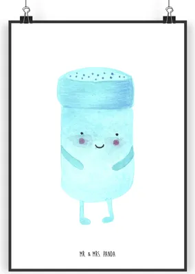 Produktbild von Mr. & Mrs. Panda Bild Beste Freunde Salz DIN A3 - Weiß - Geschenk, Plakat, Fehlende Keywords, drucke, Wanddekoration, wanddeko, Lustige Sprüche, Wandbild
