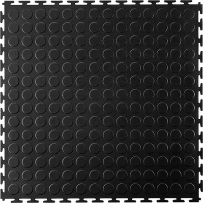 Obrázek produktu pro PVC podlaha do garáží, skladů, hal ,tělocvičen ECO - T LOCK - COIN - 498x498x6,5 mm Šedá