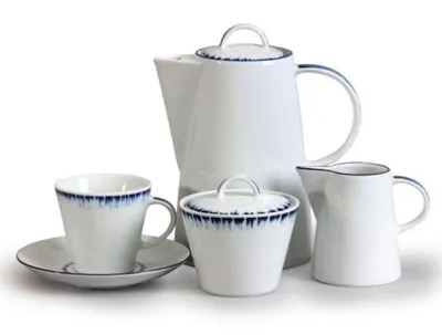 Image de Service à café Thun 1794, porcelaine tchèque, Tom, bleu fusionné, Thun, 15 d.