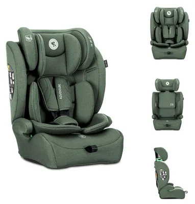 Obrázek produktu pro Autosedačka Lorelli i-Size Adventure (76-150 cm), nastavitelná opěrka hlavy, do 36 kg, tmavě zelená