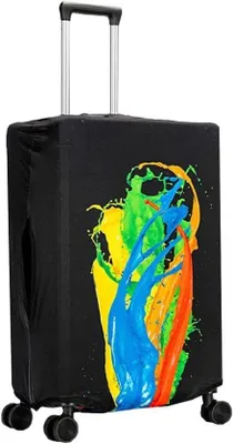 Immagine prodotto di Protezione per valigie - Protezione per bagagli - Protezione per trolley - Doppio laccio elastico - 20-35 pollici - Nero