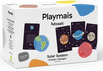 Imagen del producto de PlayMais: Kit de manualidades para fomentar la creatividad. Mosaico del Sistema Solar, a partir de 3 años