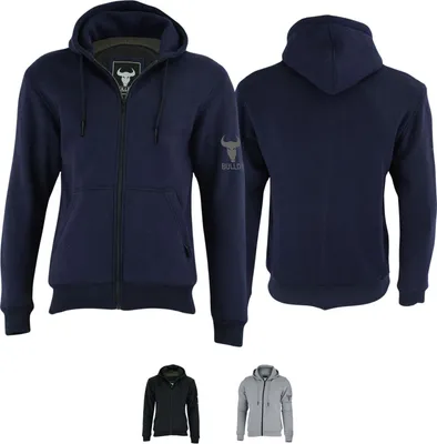 Produktbild von Herren Motorrad hoodie mit CE-Protektoren Aramid-Polyamid-futter Motorradhoodie Schutzjacke, Größe:62/5XL, Farbe:Marineblau