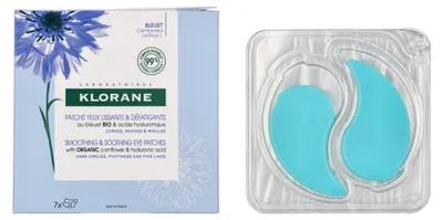 Produktbild von Klorane Beruhigende & Glättende Augenpads, Glättende & Besänftigende Augenpflaster, 14 Stück