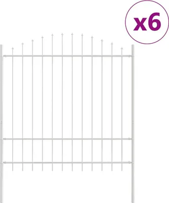Produktbild von vidaXL Gartenzaun WOERDEN 6 stk. 170 x 215 cm Weiß