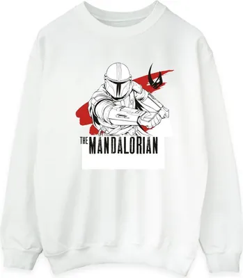Obrázek produktu pro Star Wars - Pánská mikina "The Mandalorian Shoots" BI46626 (L) (Bílá)
