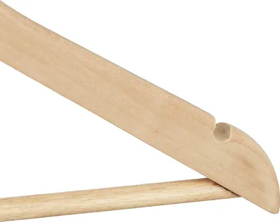 Immagine prodotto di Set di 24 appendiabiti - gancio girevole a 360° - naturale/argento - legno - appendini 22,5 x 44,5 cm