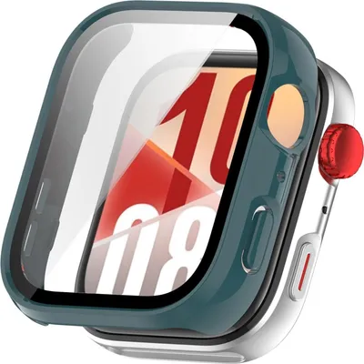 Obrázek produktu pro Pro Huawei Watch Fit 4 Plastové pouzdro na hodinky + tvrzené 9H tvrdé sklo Green
