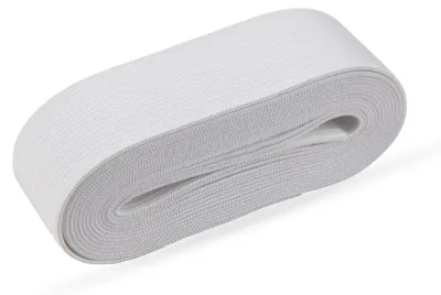 Produktbild von Gummiband 3,0cm x 2,5m Weiß – elastisch, reißfest, weich, hochwertiges Material 88% Elastodien 12% Polyester, Näh- und Bastelprojekte, DIY Kleidung