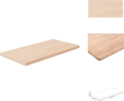 Productafbeelding van vidaXL Planken 40x20x1,5 cm, onbehandeld massief eikenhout - Wandplanken