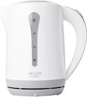 Produktbild von Adler AD1244 Wasserkocher, Fassungsvermögen 2,5 L,kabellos, Automatische Abschaltung Weiß