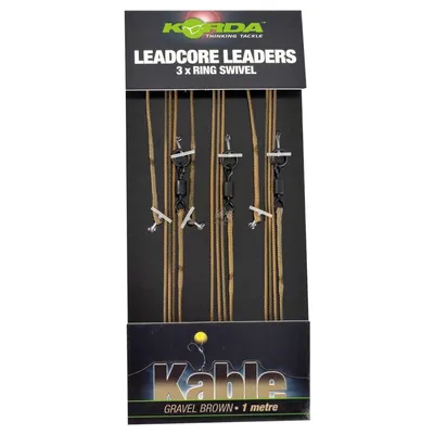 Obrázok produktu pre Korda Ring Swivel Leadcore Leader (kiesbraun) Farba: štrk (kiesbraun)