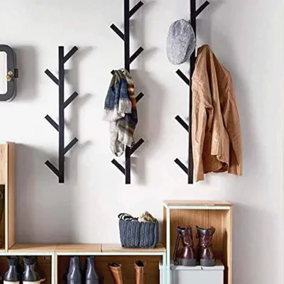Imagen del producto de Perchero y estante para sombreros, para montaje en pared, color , ideal para pasillos y salones
