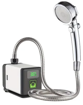 Obrázek produktu pro Elektrická sprchová hlavice, přenosný design, integrované čerpadlo, elektrická sprchová hlavice