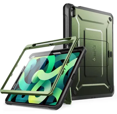 Produktbild von Schutzhülle für iPad 11 Zoll 2025 / 10,9 Zoll 2022 Grün mit Ständer und Stifthalter