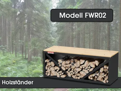 Produktbild von Holzständer FWR02, 102 x 40 x 34,5 cm
