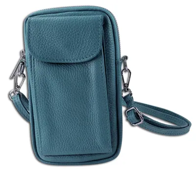 Immagine prodotto di Toscanto borsa in pelle a tracolla borsetta blu chiaro OTT827SH