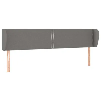 Produktbild von Kopfteil mit Ohren Dunkelgrau 203x23x78/88 cm Stoff