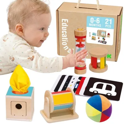 Immagine prodotto di Tooky Toy Box Xxl Montessori Educational 6in1 Sensory Box 0-6 mesi