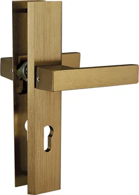 Zdjęcie produktu dla Klamka zewnętrzna FLOKO na szyldzie długim z wkładką, patyna, drzwi 38-70 mm, 130 mm, 72 mm rozstaw, aluminium, montaż wewnętrzny