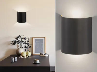 Produktbild von Fischer & Honsel Halv LED Wandleuchte 2-fach 7,1W warmweiss sandschwarz 30514