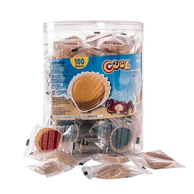 Verpackungsbild Cool Schleckmuscheln Frucht und Cola Geschmack 965g
