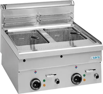 Image de Friteuse électrique professionnelle, 2 x 10 litres - modèle de comptoir, acier inoxydable, 400 V