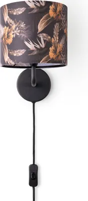 Produktbild von Tischlampe Schreibtischlampe Wandlampe Stoff Nachttisch E14 Blumen Jungle Deko