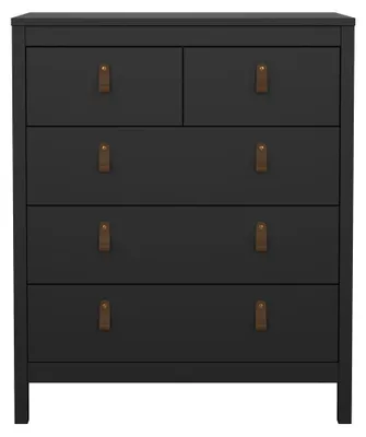 Immagine prodotto di Calicosy - Comò 5 cassetti nero opaco H98,9 cm - BARCELONE