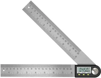 Produktbild von Winkelmesser Digital Winkellineal mit LCD-Anzeige Edelstahl Winkelmessung Winkel Anzeige für Holzarbeiten Heimarbeit Handwerker,360° Winkel Messen,Hold Funktion 400MM