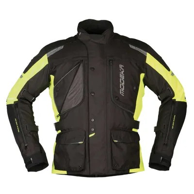 Produktbild von Modeka Aeris Motorrad Textiljacke (Black/Neon,XL)