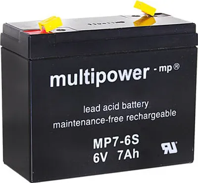 Produktbild von Multipower Blei-Akku MP7-6S Pb 6V 7Ah