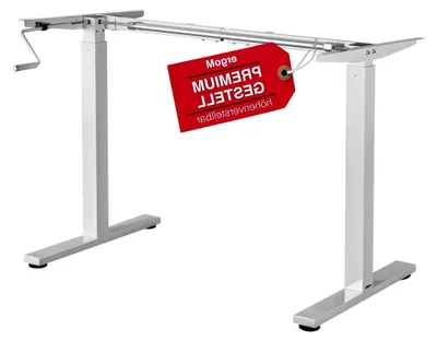 Produktbild von Höhenverstellbares Schreibtischgestell mit Kurbel in Schwarz