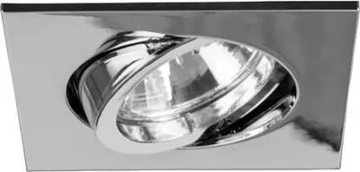 Image de Spot encastrable Brumberg carré, orientable, DA 68 mm, max. 50 W, douille GX5.3 incluse, noir, 1 pièce.