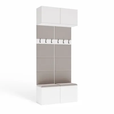 Obrázek produktu pro HAGA II 2W dvojitý věšák do předsíně, BÍLÝ