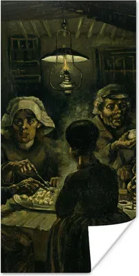 Produktbild von MuchoWow® Poster Die Kartoffelesser - Vincent van Gogh 20x40 cm - Plakat - Foto