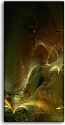 Produktbild von Leinwand Wanduhr Wandkunst Uhr Quarz 30x60 abstrakte fraktales Kunst - schwarze Hände