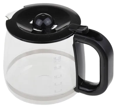 Immagine prodotto di Caffettiera Sostituzione caffettiera Caraffa di vetro di ricambio Coperchio in vetro trasparente nero plastica Aeg Electrolux 4055342689 Macchina da caffè Macchina da caffè a filtro KF3700 KF3300
