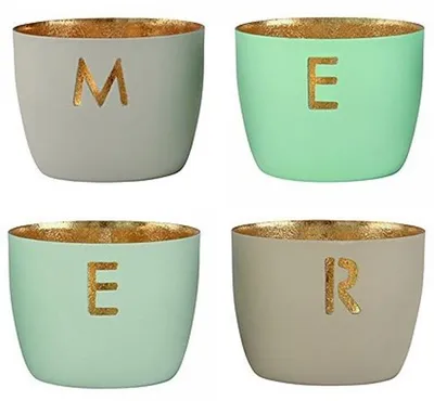 Produktbild von Gift Company Windlicht Madras Set Meer (4er-Set)
