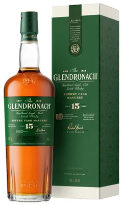 Produktbild von Glendronach 15 Jahre - Sherry Cask Matured - Neue Ausstattung - Highland Single Malt Scotch Whisky