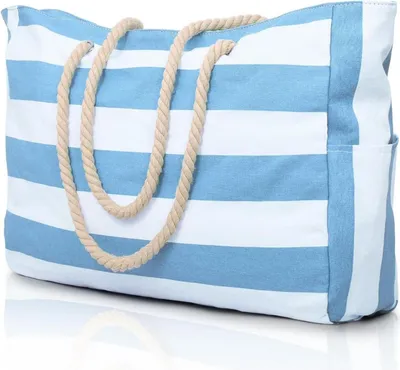 Produktbild von Oscaurt Strandtasche Damen Tote Bag Groß Wasserdicht mit Reißverschluss