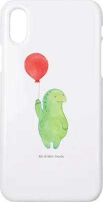 Produktbild von Mr. & Mrs. Panda Iphone 10 Handyhülle Schildkröte Luftballon - Weiß - Geschenk, Ballon, Motivation, glücklich, Schildkröten, Jahrmarkt, Handy Case, Cover, X