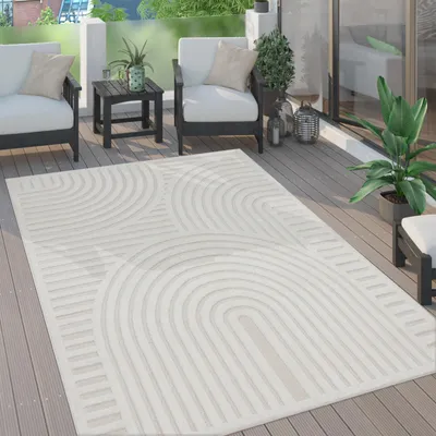 Immagine prodotto di Tappeto da esterno resistente alle intemperie Boho & Skandi Effetto 3D per terrazza, balcone e giardino Dimensioni 200x280 cm