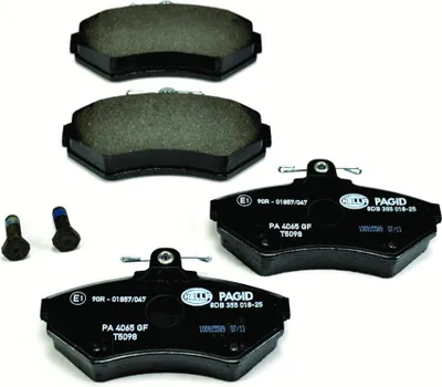 Produktbild von Bremsbelagsatz ohne Verschleißwarnung 19,6 mm HELLA für u.a. AUDI A4