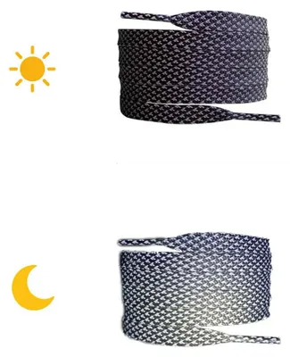 schnuersenkel reflektierend flach schwarz 2