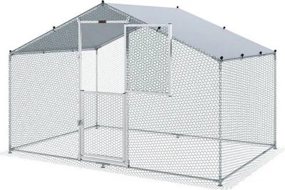 Produktbild von Famanu Hühnerstall 2 x 3 x 2 m - mit Sonnenschutzdach und Stahlkonstruktion