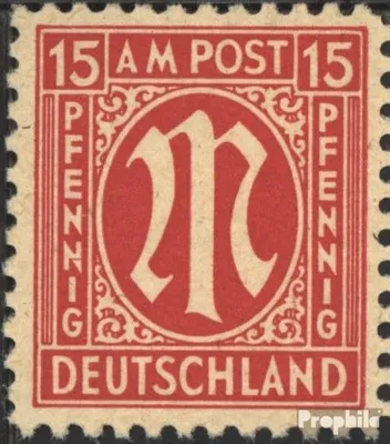 Produktbild von Briefmarken Bizone (Alliierte Besetzung) 1945 Mi 8VIII, Strich im N von PFENNIG (Feld 90) postfrisch AM-Post