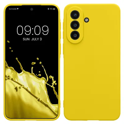 Produktbild von kwmobile Handyhülle für Samsung Galaxy A57 5G Hülle - weiches Handy Silikon Case - Schutzhülle Cover - Strahlend Gelb