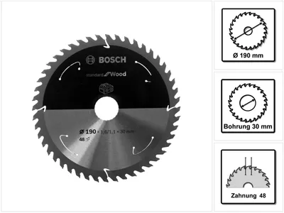 Obrázok produktu pre Bosch 2 608 837 710, Drevo, 19 cm, 3 cm, 1,1 mm, 7900 ot/min, 1,6 mm